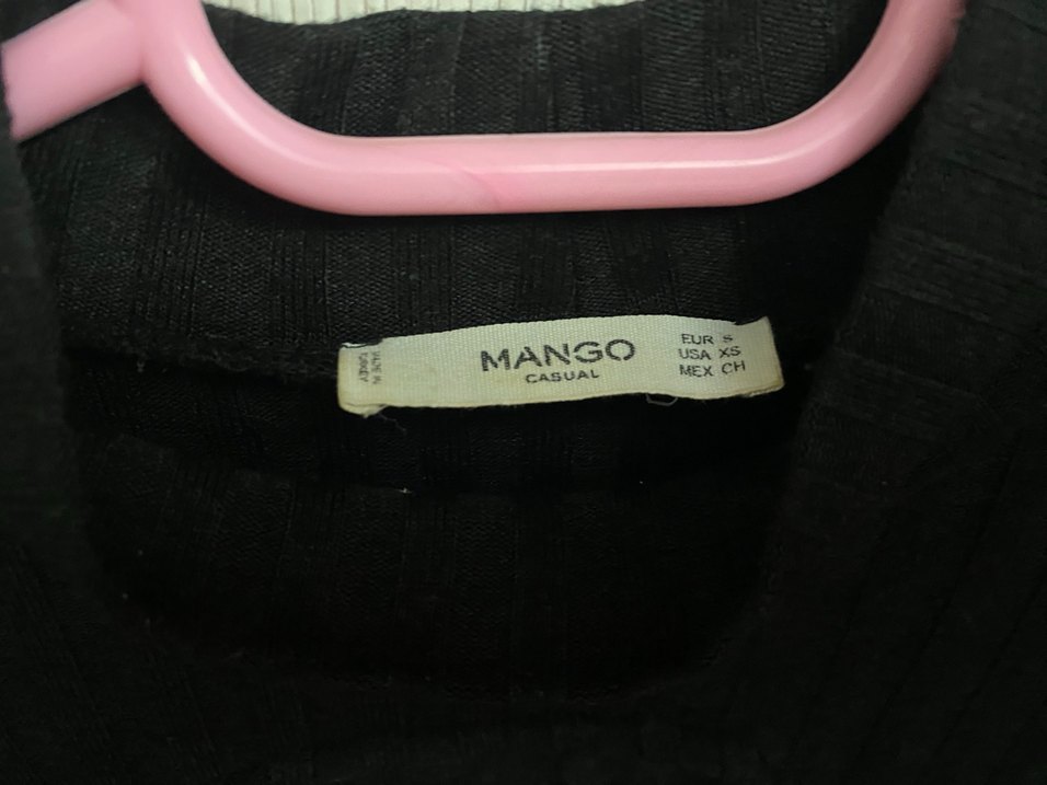 Siyah Yüksek Yakalı kısa ön dekolteli Triko Elbise - Görsel 3