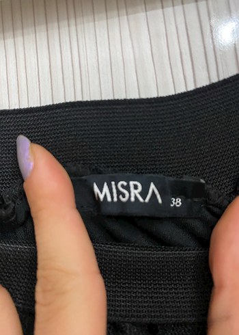 Puantiye Desenli Siyah Uzun Pilili Etek - Görsel 5