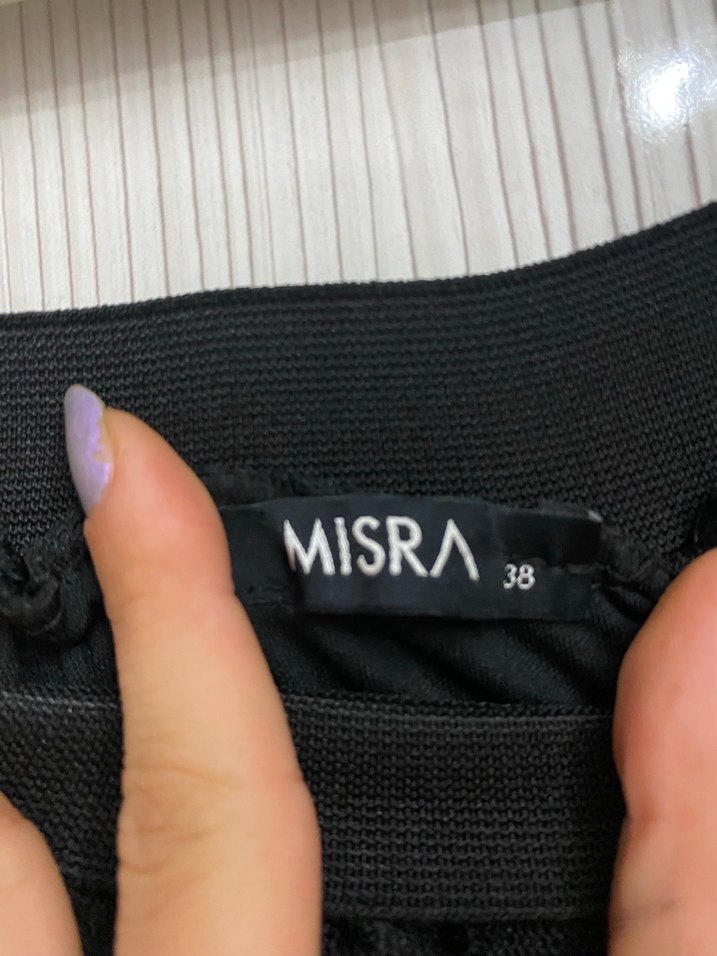 Puantiye Desenli Siyah Uzun Pilili Etek - Görsel 5