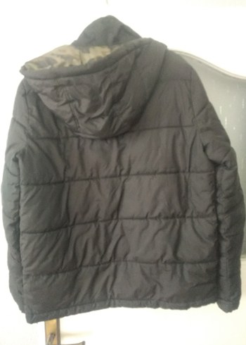 Erkek Siyah Kamuflaj Detaylı Mont - Görsel 4