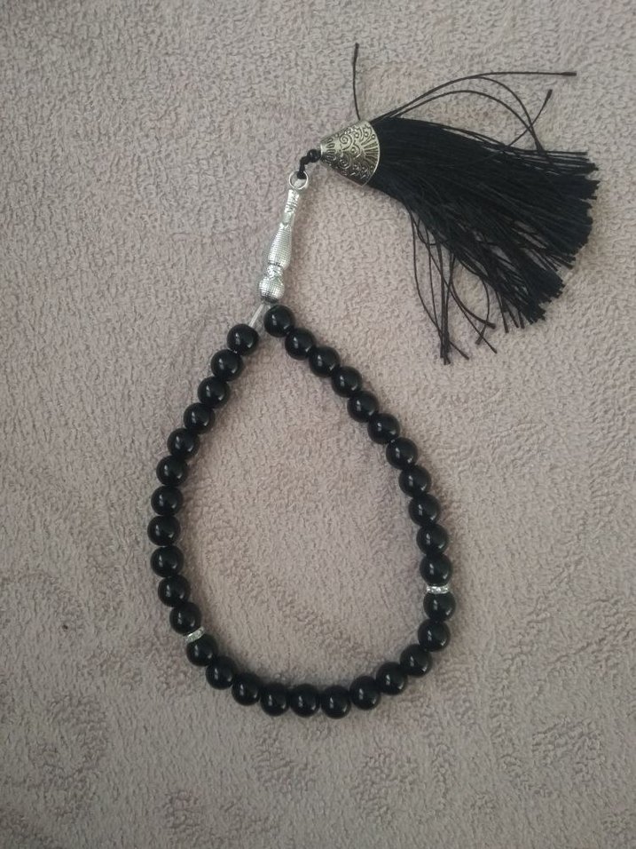 Siyah Gotik Erkek Tesbih - Görsel 2