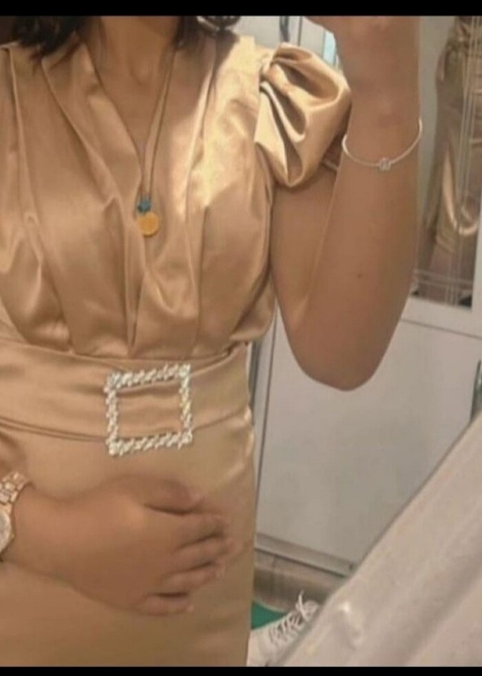 Taşlı  elbise - Görsel 2