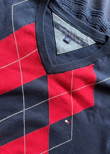 Erkek Lacivert V Yaka Triko Kazak - Görsel 3