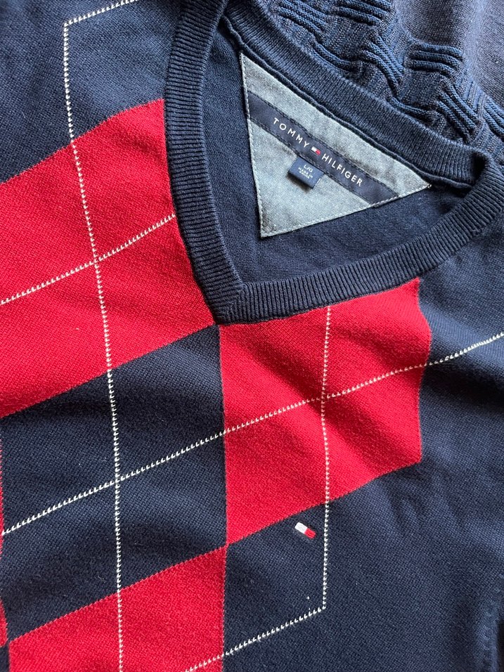 Erkek Lacivert V Yaka Triko Kazak - Görsel 3