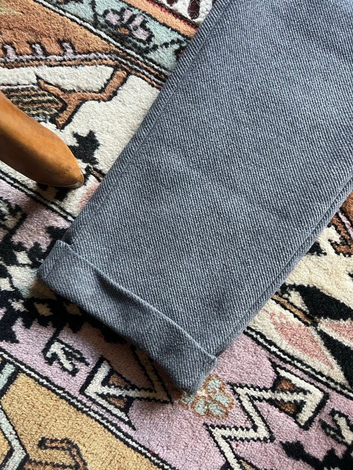 Gri Bol Kesim Kemerli Erkek Pantolon - Görsel 4