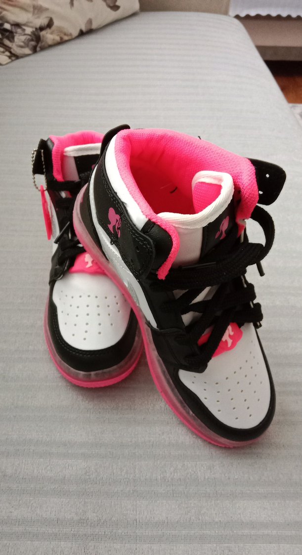 Kız Çocuk Pembe Renkli Bantlı Spor Ayakkabı - Görsel 3