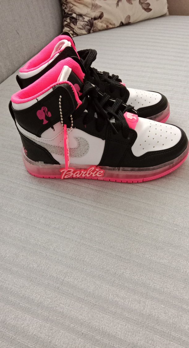 Kız Çocuk Pembe Renkli Bantlı Spor Ayakkabı - Görsel 4