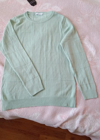 Yeşil Kadın Örgü Uzun Kollu Kazak - Görsel 5