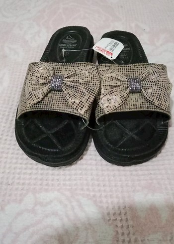 Yılan Desenli Kahverengi Kadın Terlik - Görsel 2