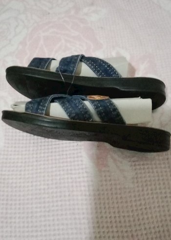 Mavi Bağlamalı Erkek Çocuk Kot Terlik - Görsel 2