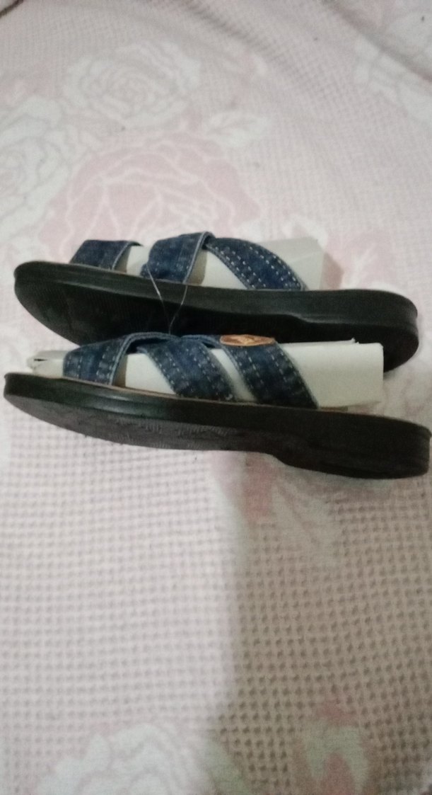 Mavi Bağlamalı Erkek Çocuk Kot Terlik - Görsel 2