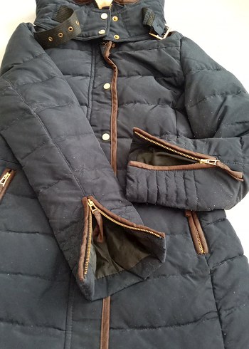 Kahverengi Kemerli Kadın Kışlık Mont - Görsel 2