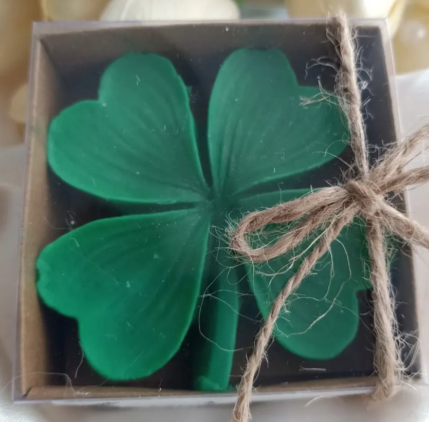 Yeşil Yonca mum - Görsel 3