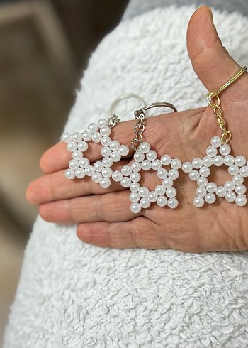 İnci Boncuklu Yıldız Anahtarlık - Görsel 3