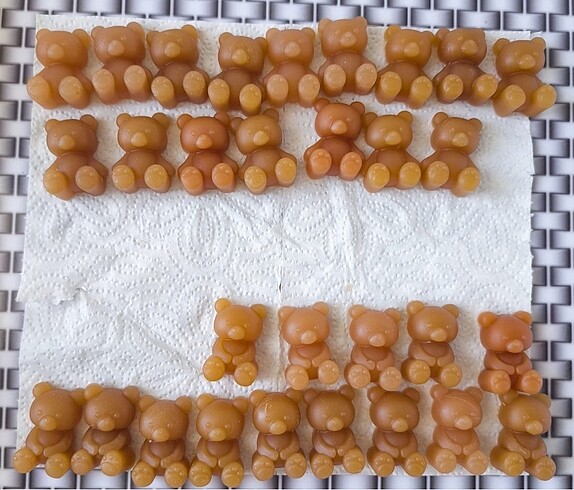 Beden kahverengi Renk Ayıcık mum ( 5 adet )