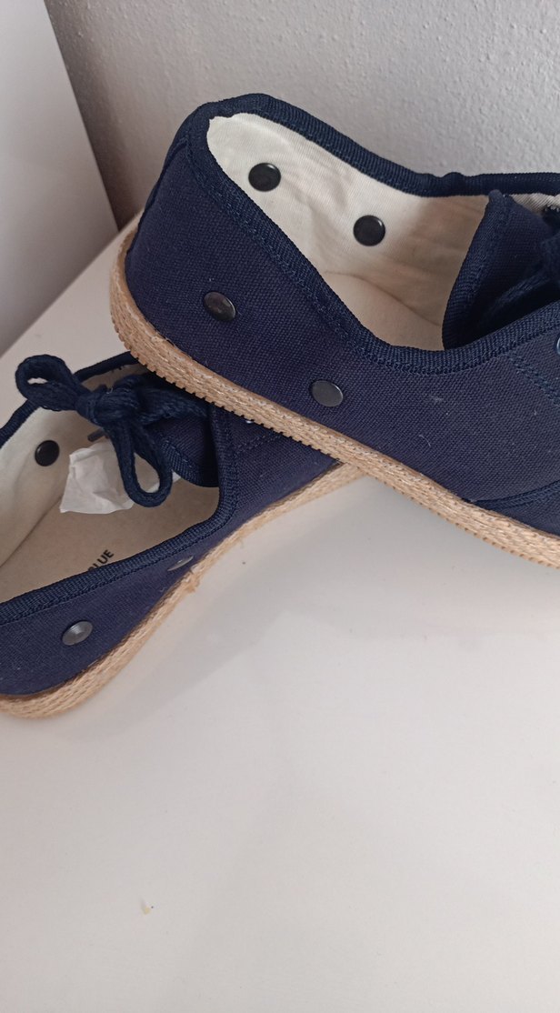 Düğmeli Lacivert Erkek Denim Espadril - Görsel 3