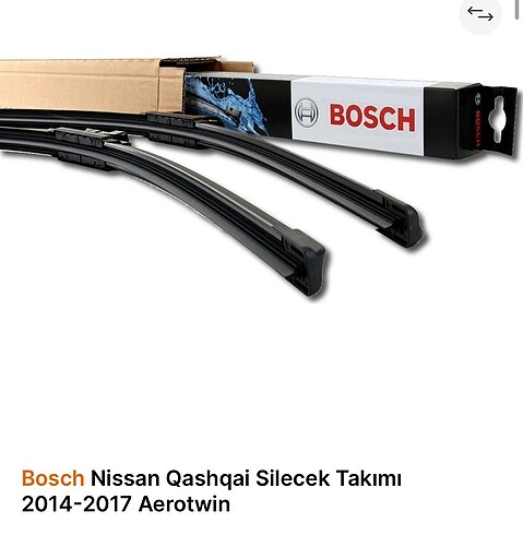  Beden Renk Bosch Nissan Qashqai Silecek Takımı 2014-2017 Aerotwin