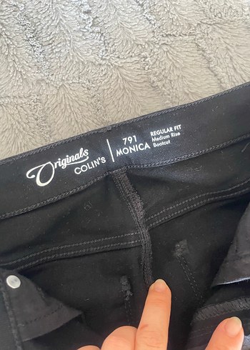 Siyah Regular Fit Kadın Kot Pantolon - Görsel 5