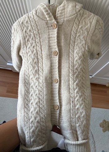 Bej Örgü Bebek Tulumu - Görsel 2