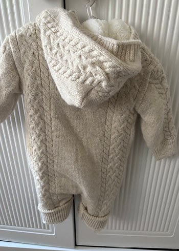 Bej Örgü Bebek Tulumu - Görsel 3