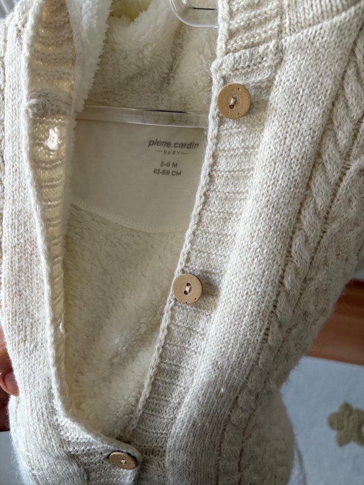 Bej Örgü Bebek Tulumu - Görsel 4