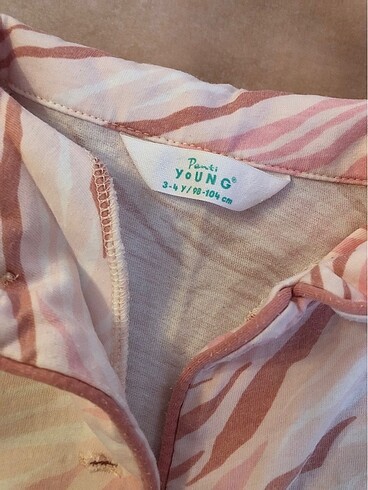 4 Yaş Beden pembe Renk PENTİ kız çocuk pijama takım