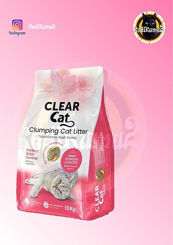 Clearcat Kedi Kumu Bebek Pudralı 10 kg