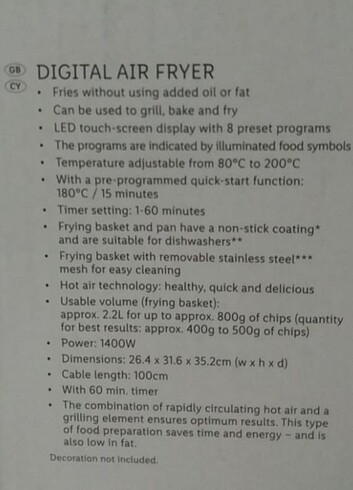 Beden Airfryer
