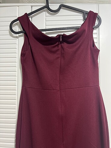 s Beden bordo Renk Bordo Balık Model Elbise