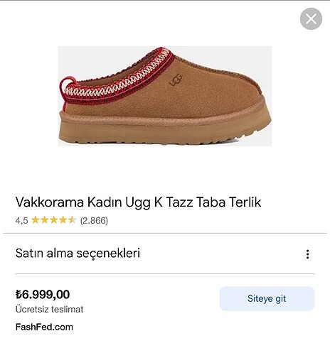 37 Beden kahverengi Renk UGG Terlik 37 Numara