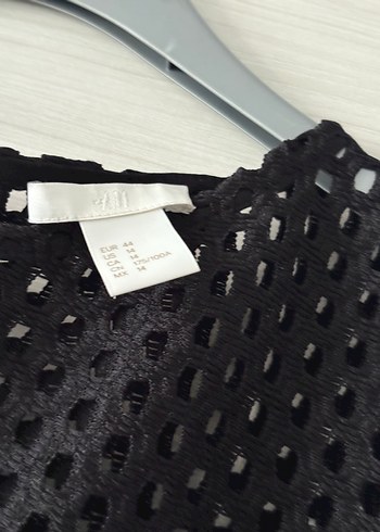 H&M Siyah Midi Pileli Kolsuz Elbise