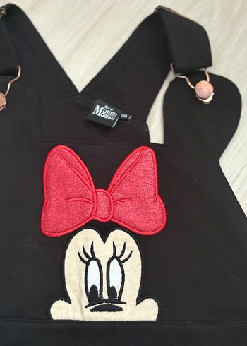 7 Yaş Beden Kız Çocuk Siyah Minnie Mouse Elbise