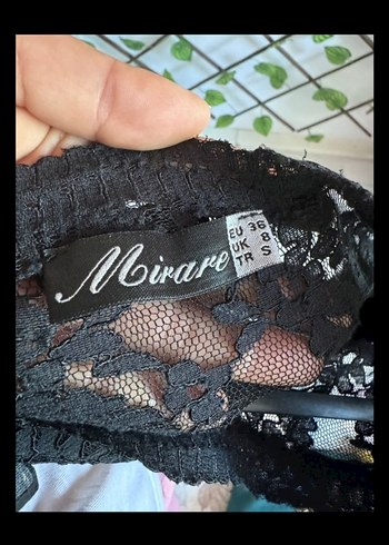 Dantel Detaylı Siyah Mini Elbise - Görsel 8