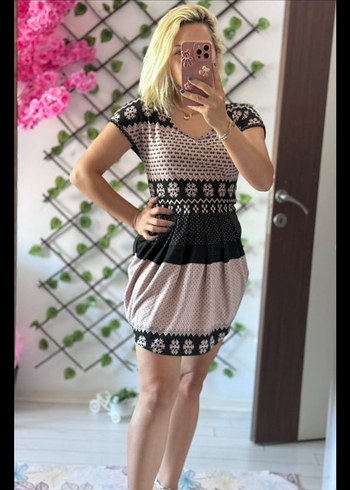 Kısa, Piliseli, Triko Elbise - Görsel 2