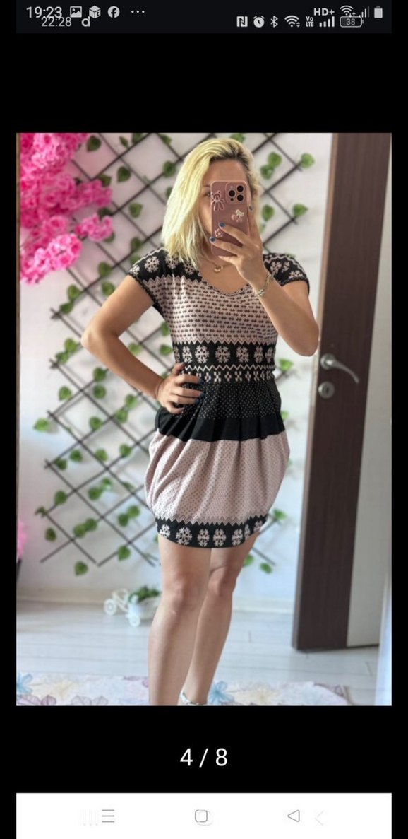 Kısa, Piliseli, Triko Elbise - Görsel 2