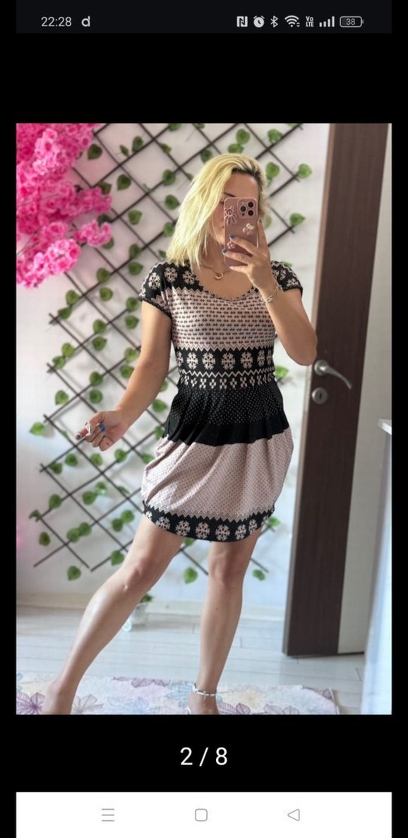 Kısa, Piliseli, Triko Elbise - Görsel 3