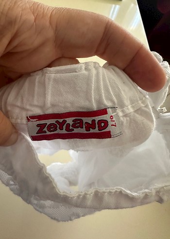 Kız çocuk beyaz pamuklu şort - Görsel 3