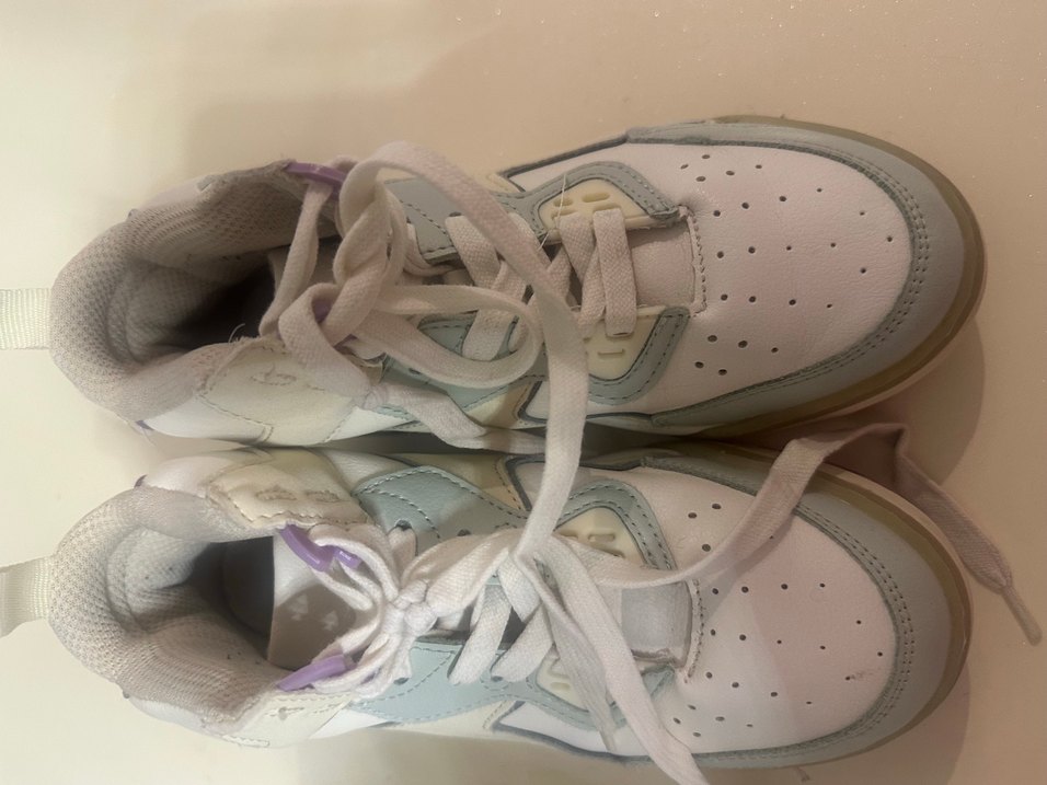 Zara Bağcıklı Beyaz Pastel 34 numara Sneakers - Görsel 4