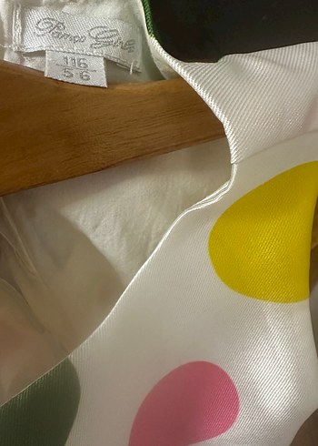 Panço Çok Renkli Puantiyeli Kız Çocuk Şık Tasarım Elbise - Görsel 4