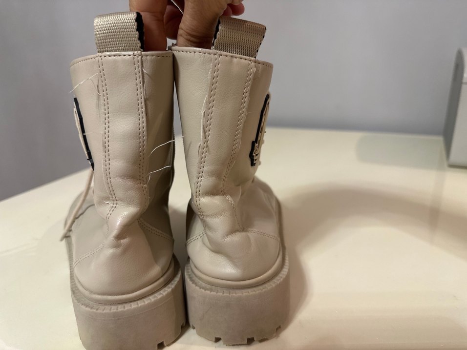 Zara Bej Deri Platform Topuklu 34 numara Bot - Görsel 3