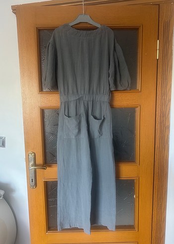 Zara 11 yaş Gri Pamuklu Kesim Tulum - Görsel 3