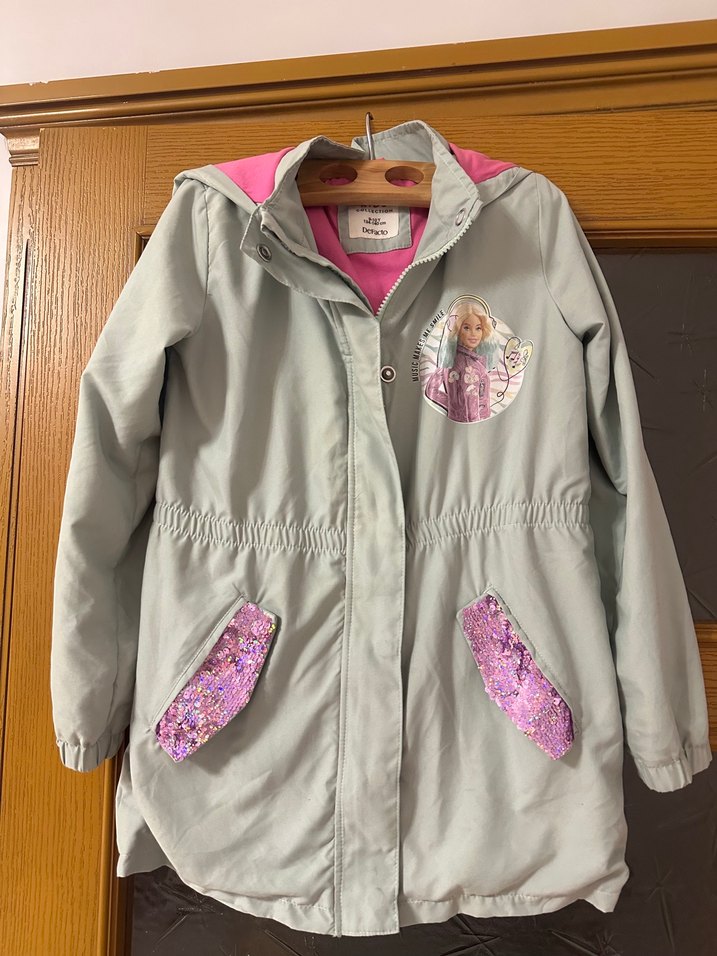 Barbie Kız Çocuk Yeşil Pamuklu Trençkot - Görsel 2