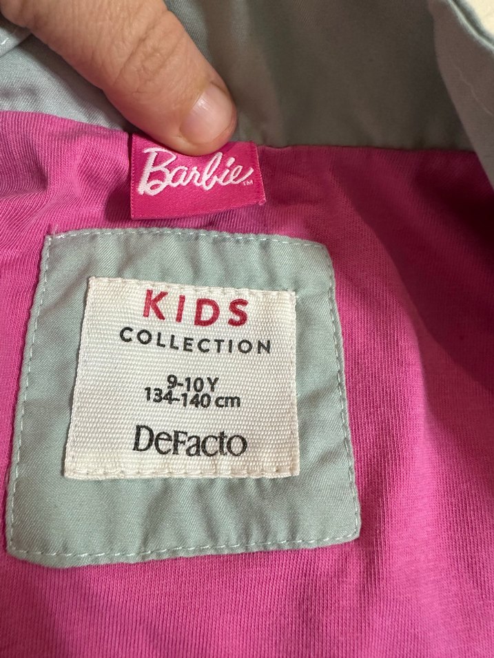 Barbie Kız Çocuk Yeşil Pamuklu Trençkot - Görsel 4