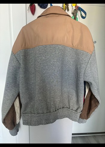 Twist Düğmeli Gri Street Wear Kadın Ceket