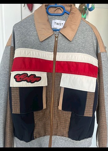 Düğmeli Gri Street Wear Kadın Ceket