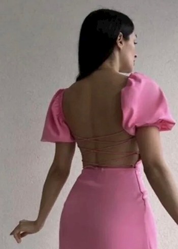 Parlak Mavi Straplez Mini Elbise sırt dekolteli - Görsel 3