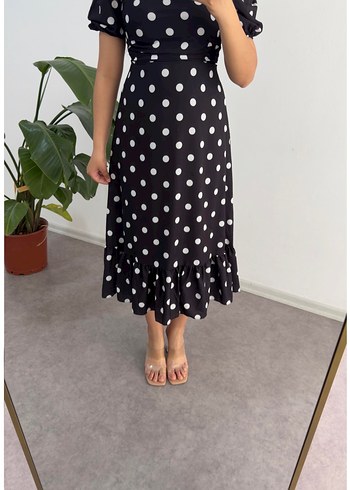 Puantiyeli elbise - Görsel 2