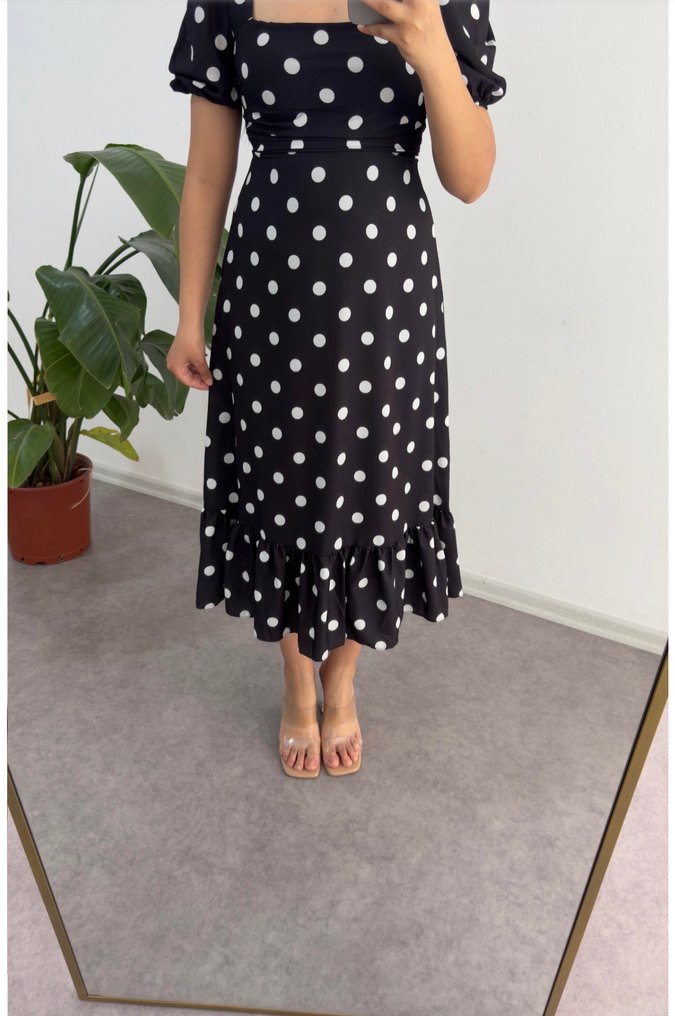 Puantiyeli elbise - Görsel 2