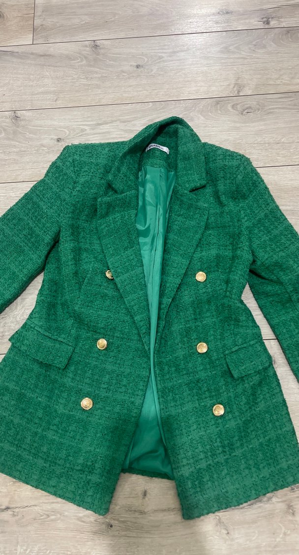 Kadın Yeşil Midi Blazer Ceket - Görsel 2