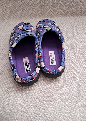 Renkli cocuk  Polar Terlik Velcro Bantlı - Görsel 3